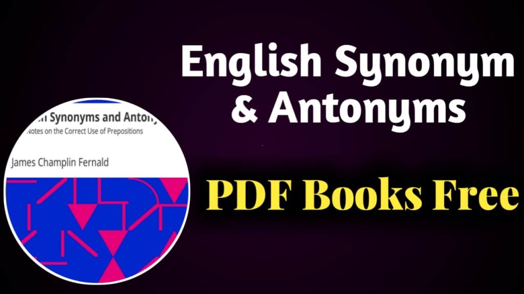 English Synonyms and Antonyms PDF Book - Discoveryurdu.com